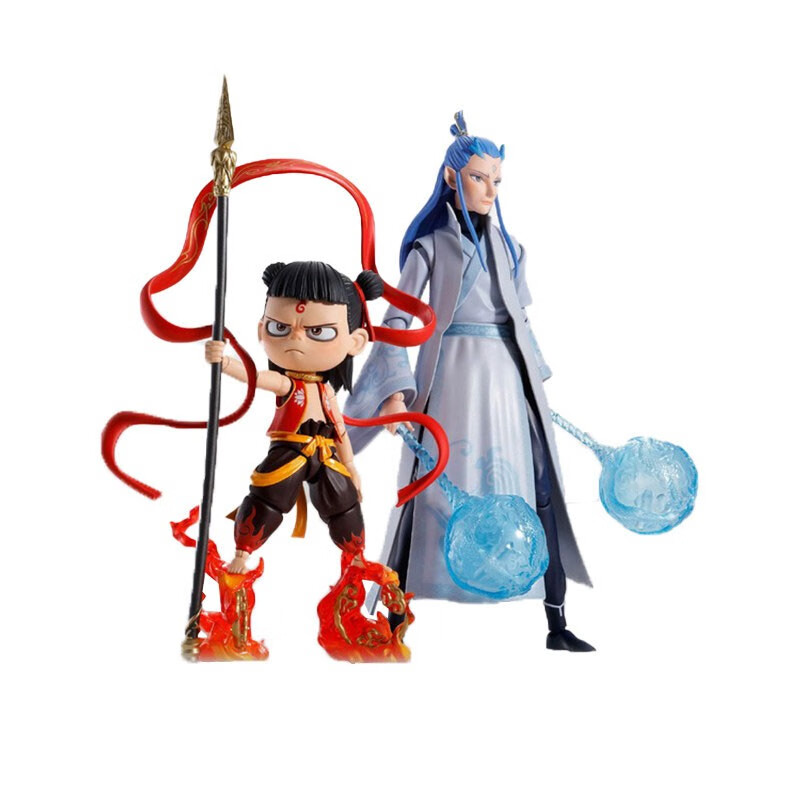 shf 魔童降世 哪吒敖丙封神榜超可动手办模型玩具 哪吒敖丙一套