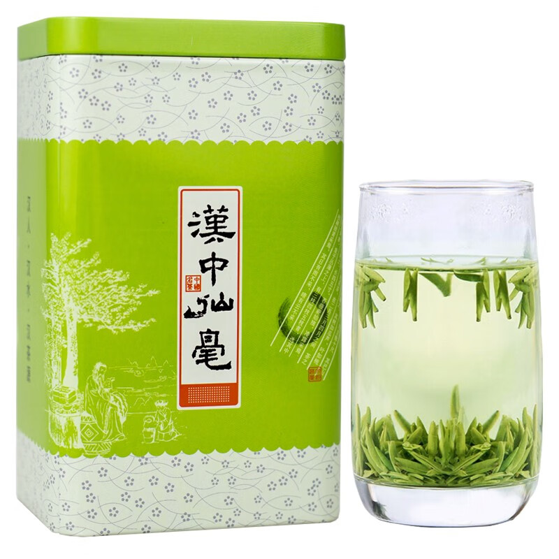 百草仙翁 2023新茶陕西汉中特产仙毫绿茶陕南雀舌明前芽尖茶叶100克