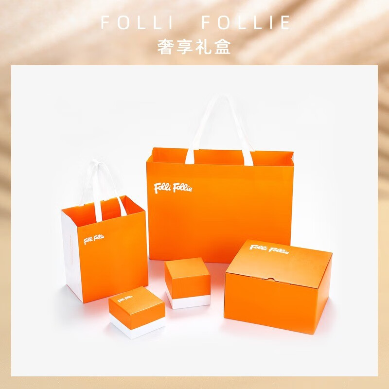 Folli Follie芙丽芙丽腕表女士欧美表轻奢气质小众玫瑰金镶日历钻石英手表女 白色-手镯项链礼盒