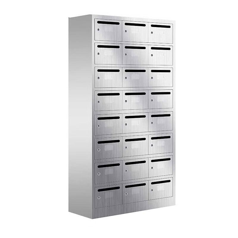 奈高不锈钢信报箱小区信箱户外多门信件投递箱单元二十四门柜201材质