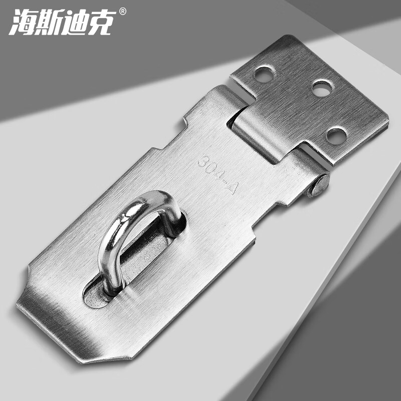海斯迪克gnjz-1012加厚不锈钢锁扣插销门扣搭扣 打孔搭扣款3寸/配螺丝