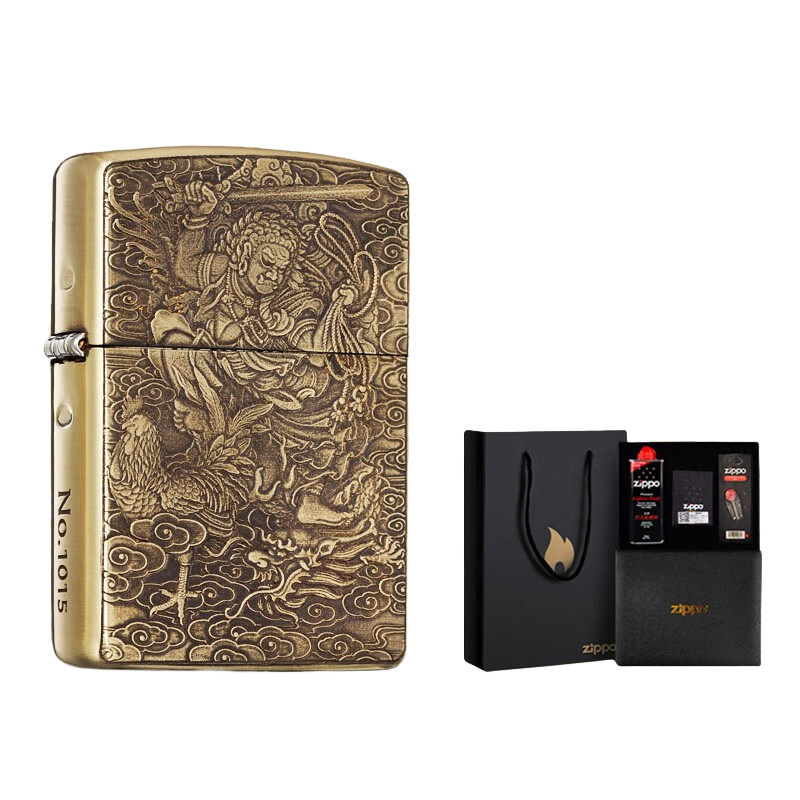 ZIPPO打火機正品限量版十二生肖純銅浮雕原裝進口芝寶男士生日禮物高檔 生肖雞 套裝