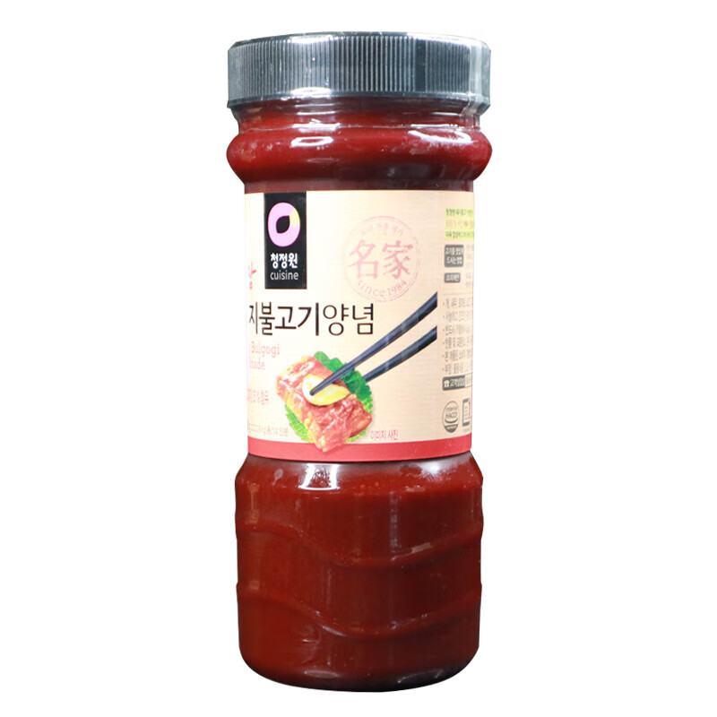 clcey韩国进口清净园烤肉酱猪肉酱猪排酱牛肉酱牛排酱840g韩式腌料