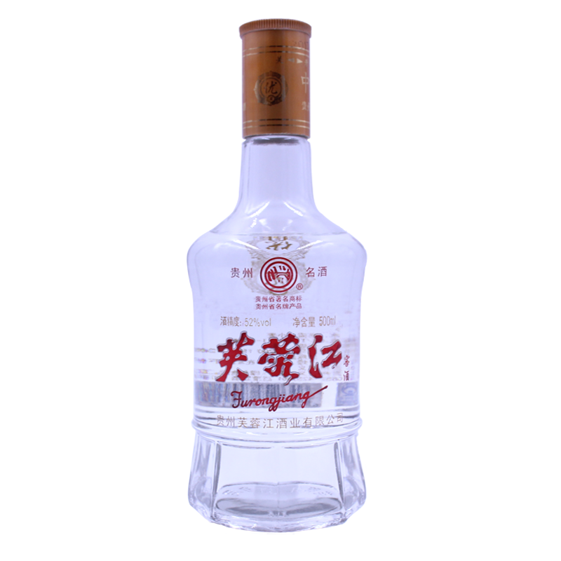 贵州老牌名酒 芙蓉江 52度浓香型白酒 光瓶口粮酒500ml