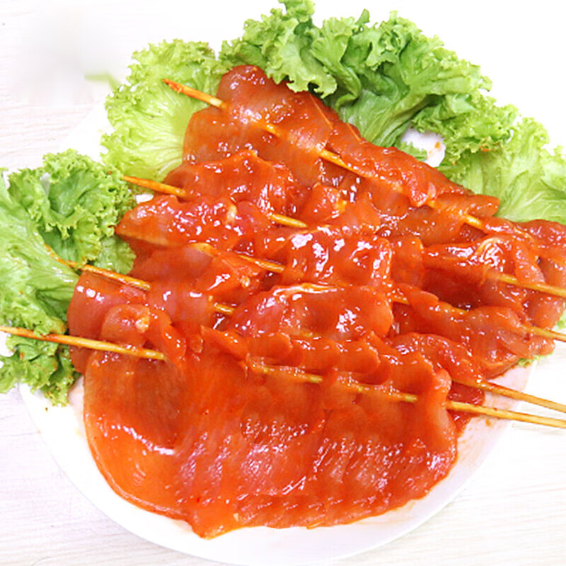 果亦橙奥尔良里脊肉片串 铁板烧烤油炸鸡肉串 手抓饼早餐搭档30串