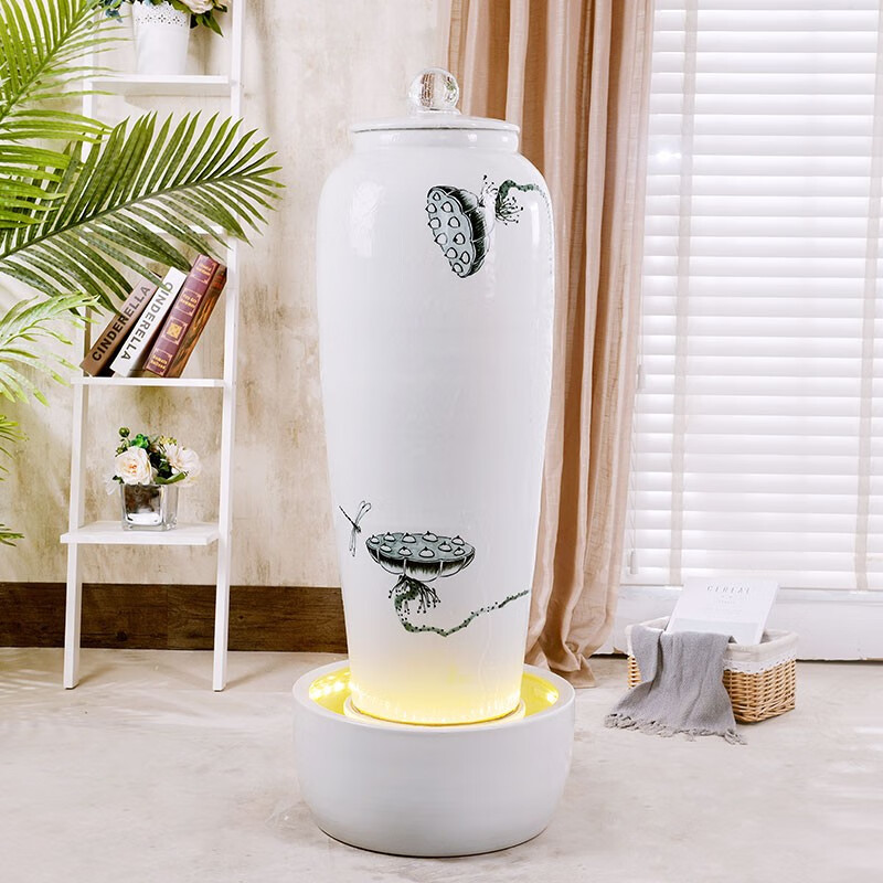 厚古薄今  景德镇陶瓷喷泉流水 小号