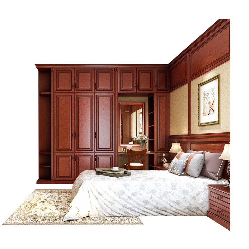 好莱客 整体衣柜定制 卧室欧式掩门实木风全屋家居定制 定制金