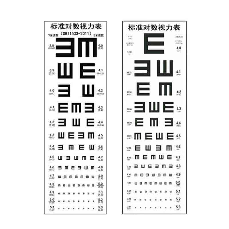 视力表国际标准测视力表加厚e字c形儿童版标准防水对数表 新e 旧e