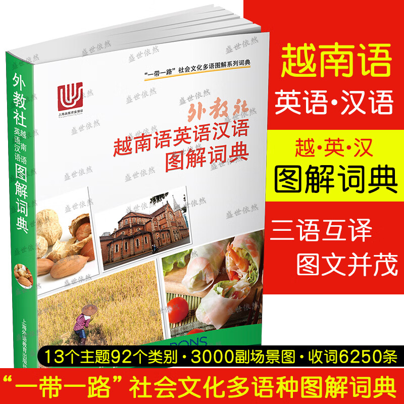 外教社越南语英语汉语图解词典(越英汉三语对照) 一带一路社会文化多语图解词典