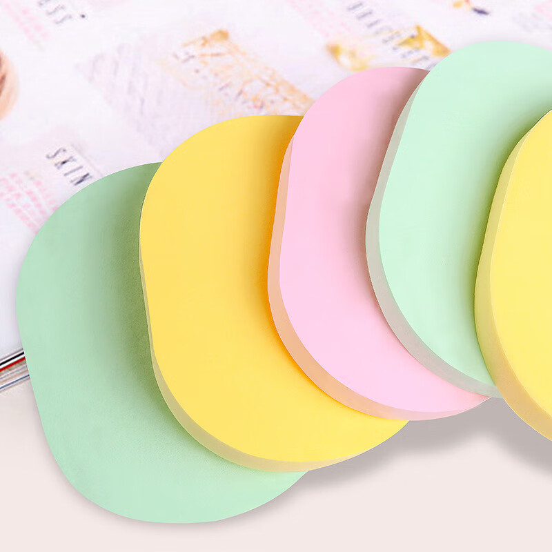 YAHLIGS柔软洗脸扑洁面扑细腻擦脸加厚卸妆木浆粉大海绵女扑清洁脸部 洗脸扑 1个 1.5cm 10个装）