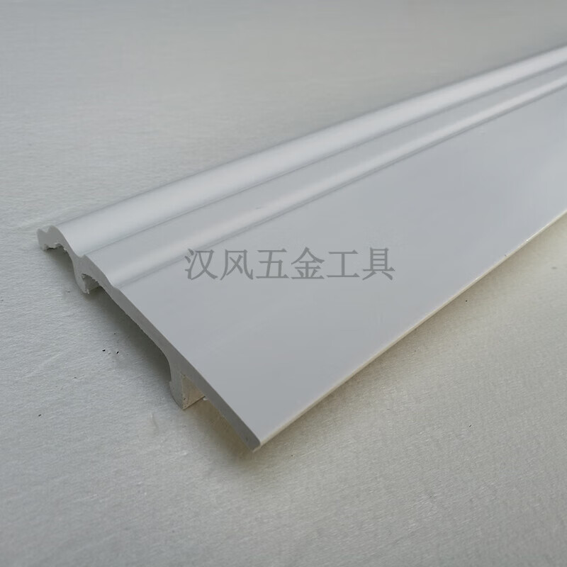 扑哩扑剌木塑塑料仿大理石pvc踢脚线 白色