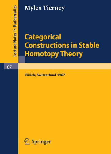 预订 categorical constructions in stable homotopy theory
