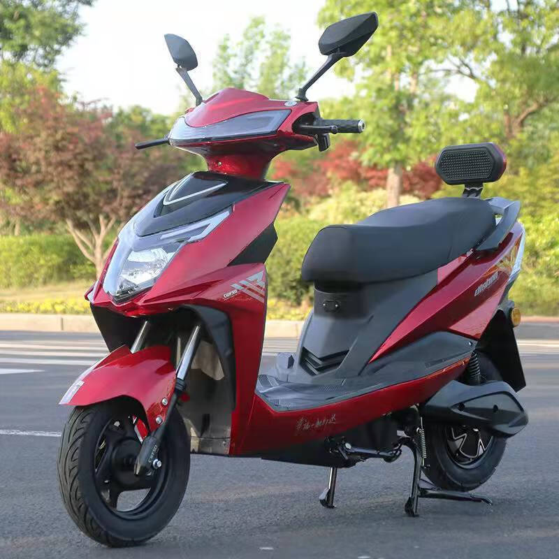 新款战神电瓶车96v大功率爬坡王60v72v电动摩托车踏板电摩电动车 红色