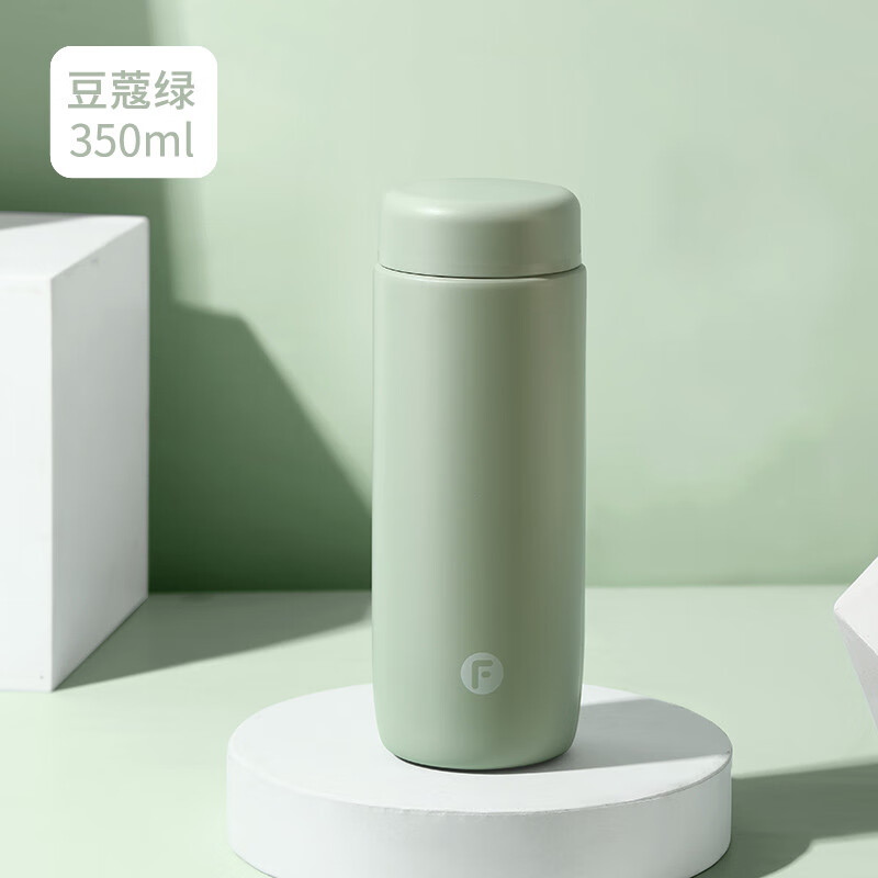 富光 保温杯女士高颜值水杯男大容量便携小简约316不锈钢杯子 豆蔻绿3