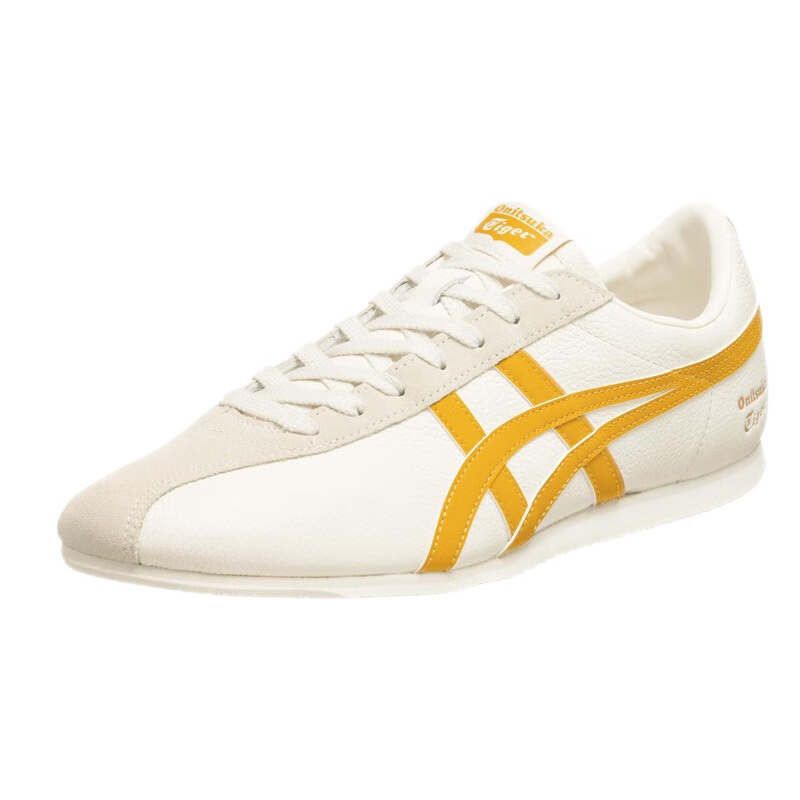 Onitsuka Tiger鬼冢虎 舒适透气 低帮防滑男士运动休闲鞋 黄白 38