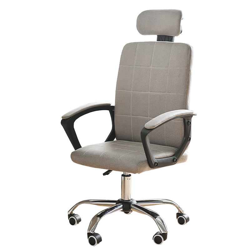 积木部落 电脑椅家用书房学习椅办公椅休闲沙发逍遥转椅靠背座椅工学椅子 米白色(免拆洗科技布)【逍遥后仰】