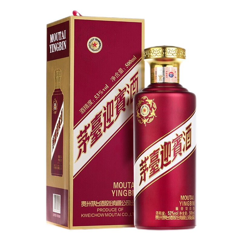 MOUTAI/ę́ ��ӭ���� 53�� ������ 500ml 1ƿ 144.7Ԫ
