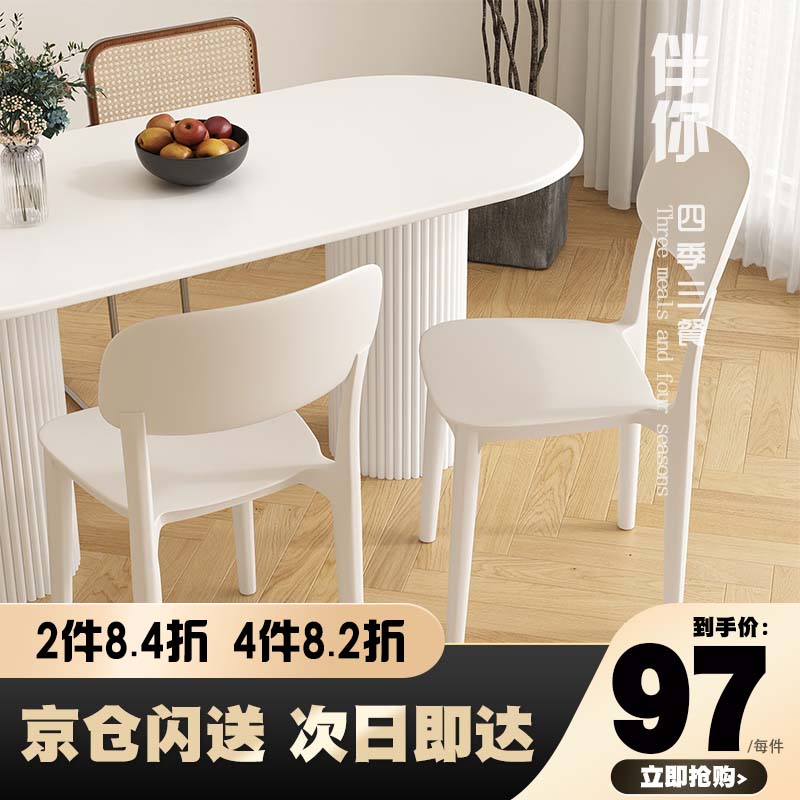 小匠材（XIAOJIANGCAI）北欧家用塑料餐椅餐桌休闲吃饭椅子简约餐厅凳子靠背 静雅白*1高性价比高么？