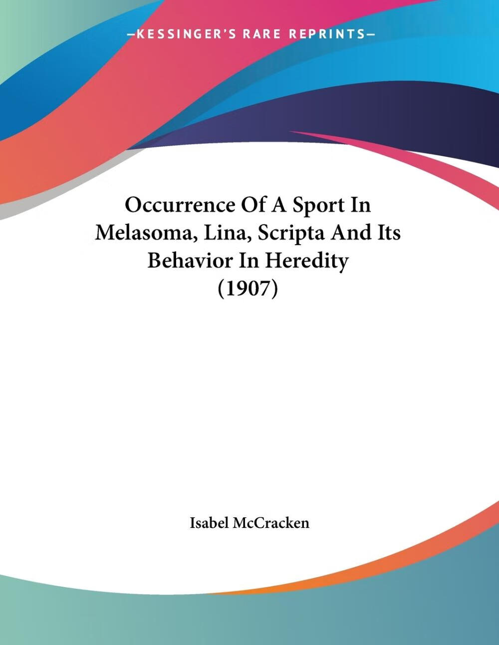 预售 按需印刷 occurrence of a sport in melasoma, lina, scripta