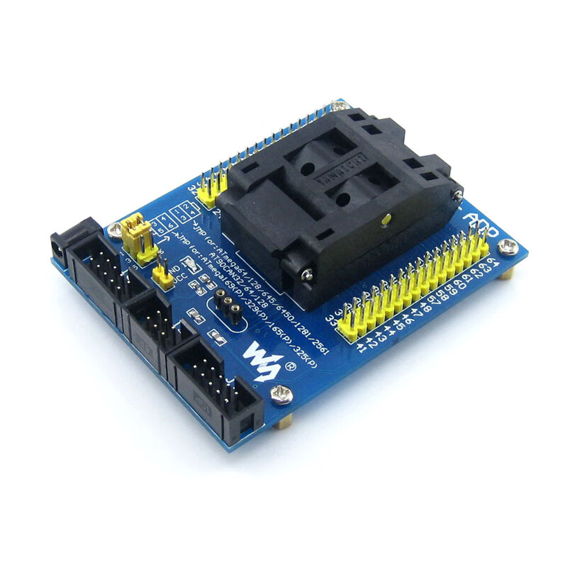 atmega64 atmega128a /169 avr 编程座 烧写座 烧录座 qfp64 qfp64