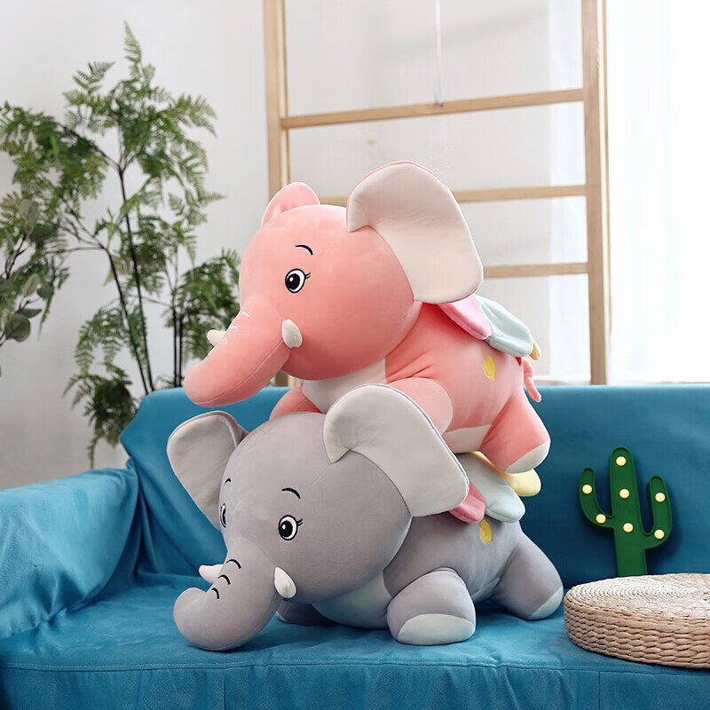 新年礼物 宝宝睡觉安抚玩偶 大象安抚抱枕毛绒玩具小象公仔玩偶宝宝