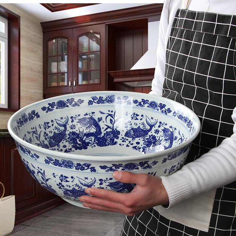 陶瓷超大拉面碗圆形家用鱼碗汤碗面碗酸菜鱼水煮鱼碗特大碗大餐具 10