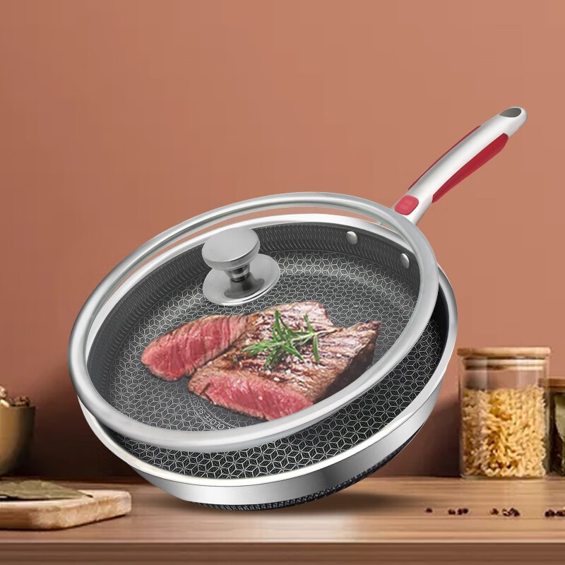 欧乐菲(olofe)316l不锈钢平底煎锅蜂窝早餐牛排烙饼烤