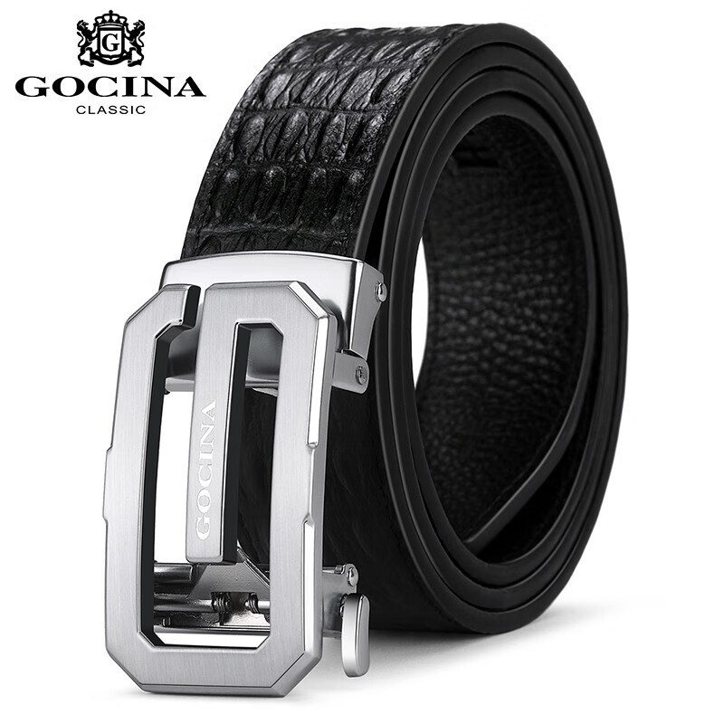 库奇世家(gocina) 男士皮带头层牛皮 自动扣商务风简约腰带2020新款