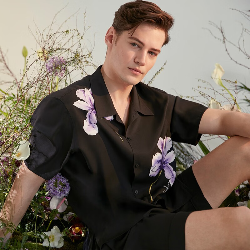 manito/曼尼陀 butchart collection真丝花卉衬衫 真丝印花短裤男女