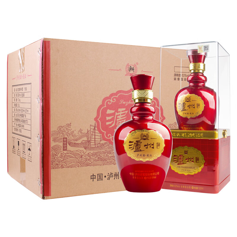 泸州老窖股份有限公司出品泸州酒悦坛52度浓香型白酒6瓶整箱装家用
