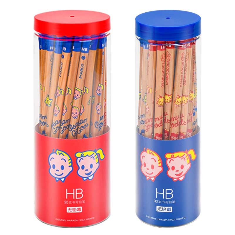 Marco马可HB木头铅笔儿童学生原田治联名OSAMU GOODS书写练字绘画不易断芯学生文具50支 OSAMU GOODS 【50支装】