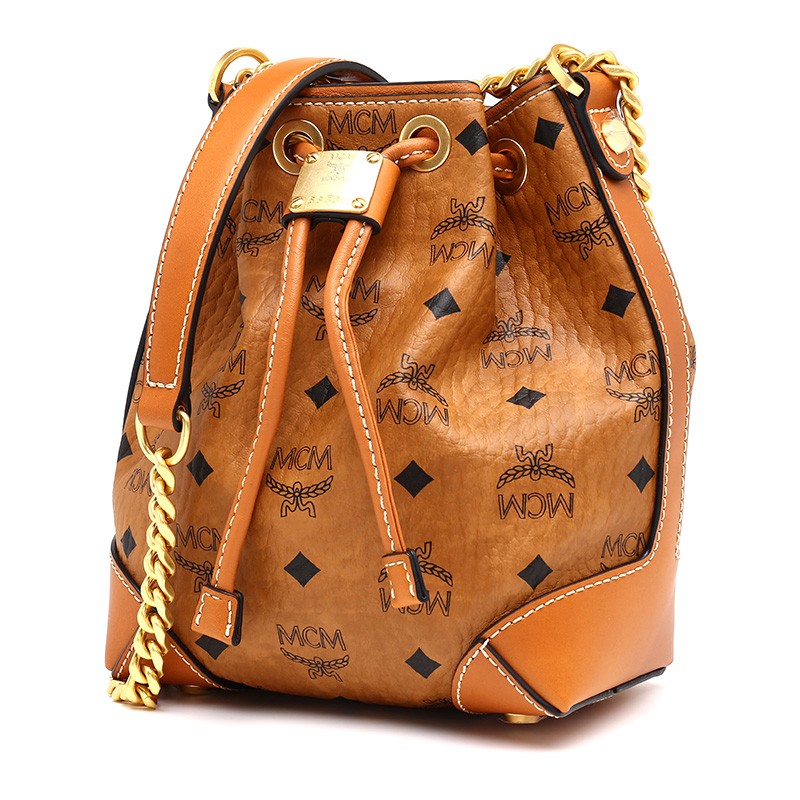 mcm【礼物】mcm新品女士softberlinviseto单肩斜挎包水桶包mwdaabf03