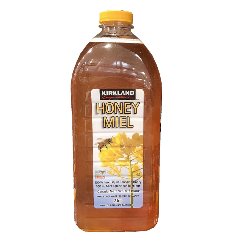 加拿大 kirkland signature可兰 天然蜂蜜小熊纯蜂蜜健康 3kg 单瓶