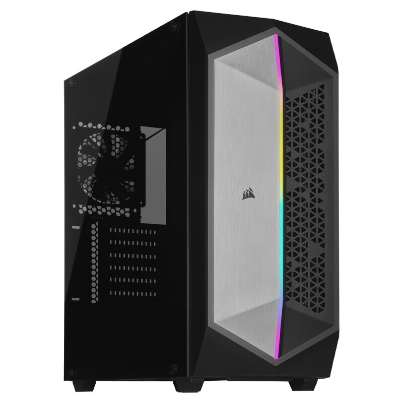 美商海盗船 (USCORSAIR) 470T RGB ATX中塔机箱 玻璃侧透 RGB灯光 支持360冷排 40cm显卡