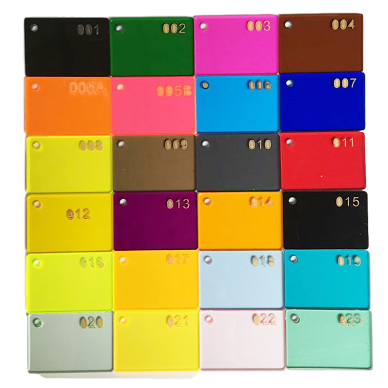 亚克力板有机玻璃板装饰板亚格力板diy手工材料加工定制 3mm色卡24个