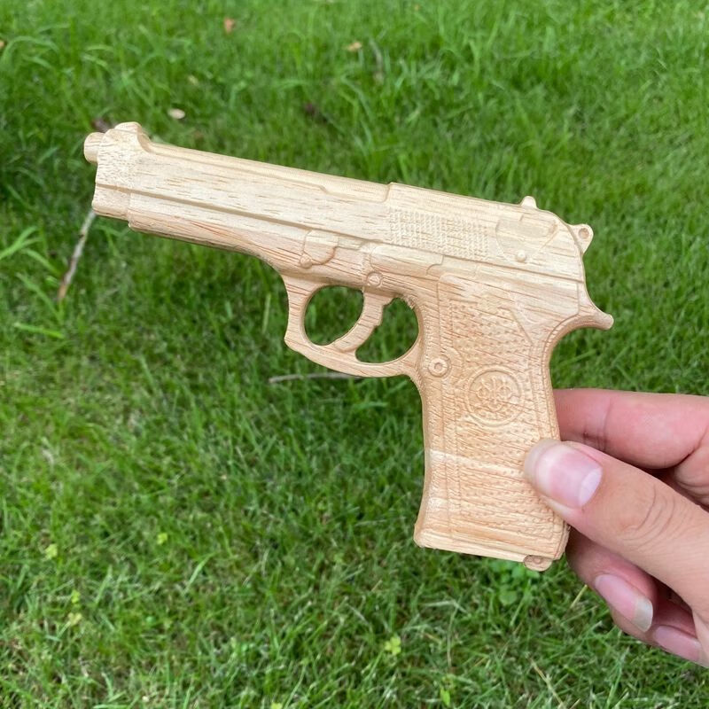 木制玩具 打皮筋木枪 连发皮筋枪大威力男女孩步抢冲锋枪舞台表演道具