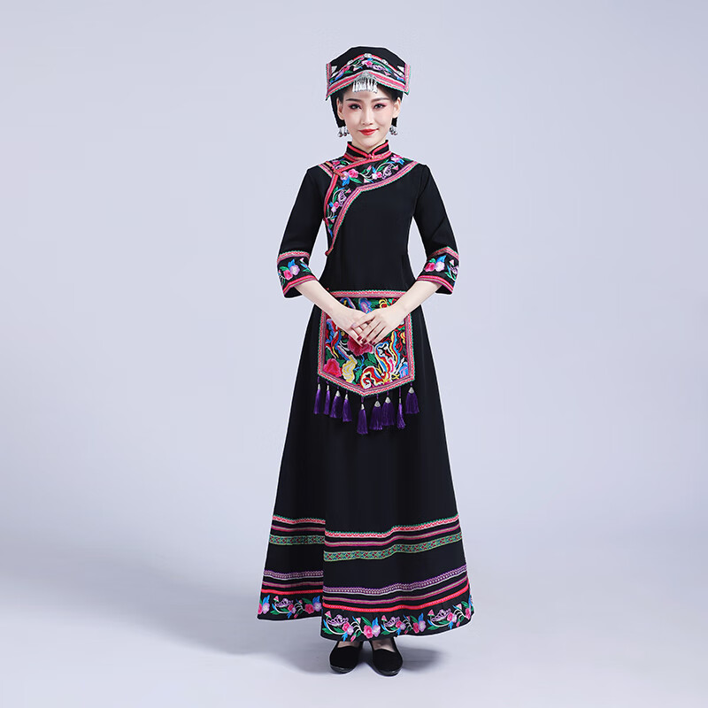 菲奢兰云南彝族服装女少数民族服装女苗族彝族土家族云南贵州演出服