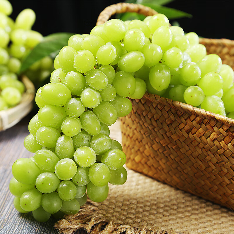 新鲜新疆马奶提子3斤 吐鲁番无籽白葡萄 京东生鲜 孕妇水果无核青提