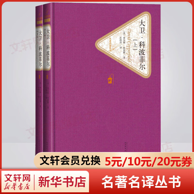 大卫科波菲尔 全套2册 名著名译丛书 人民文学出版社 狄更斯经典作品 高中推荐课外阅读书籍