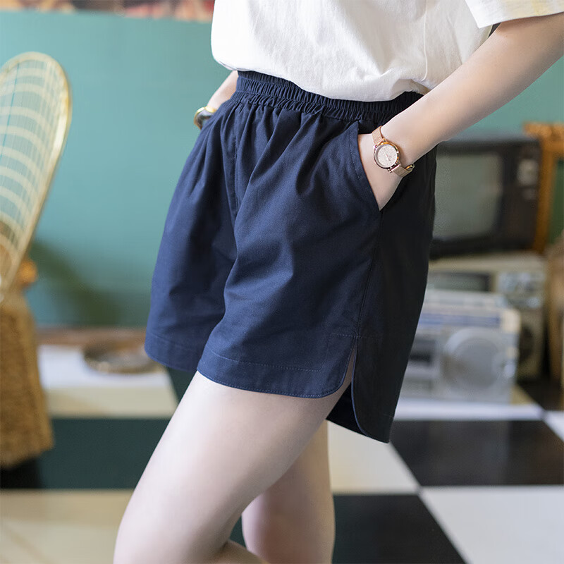 英梵度短裤女夏季新款高腰运动休闲裤宽松显瘦外穿阔腿纯棉家居韩版
