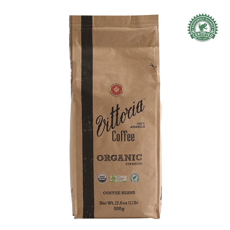 【8月到期特惠]Vittoria 咖啡豆 雨林认证Organic 澳洲原装进口 美式咖啡500g 雨林认证(Organic)