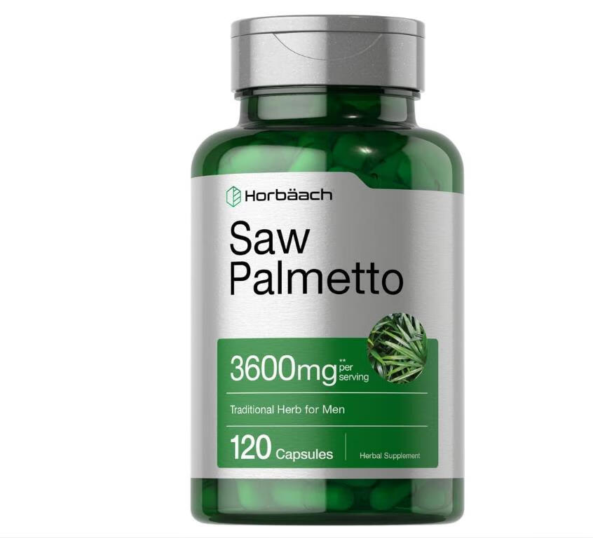 美国horbaach saw palmetto锯棕榈提取物高含量男士综合健康120粒