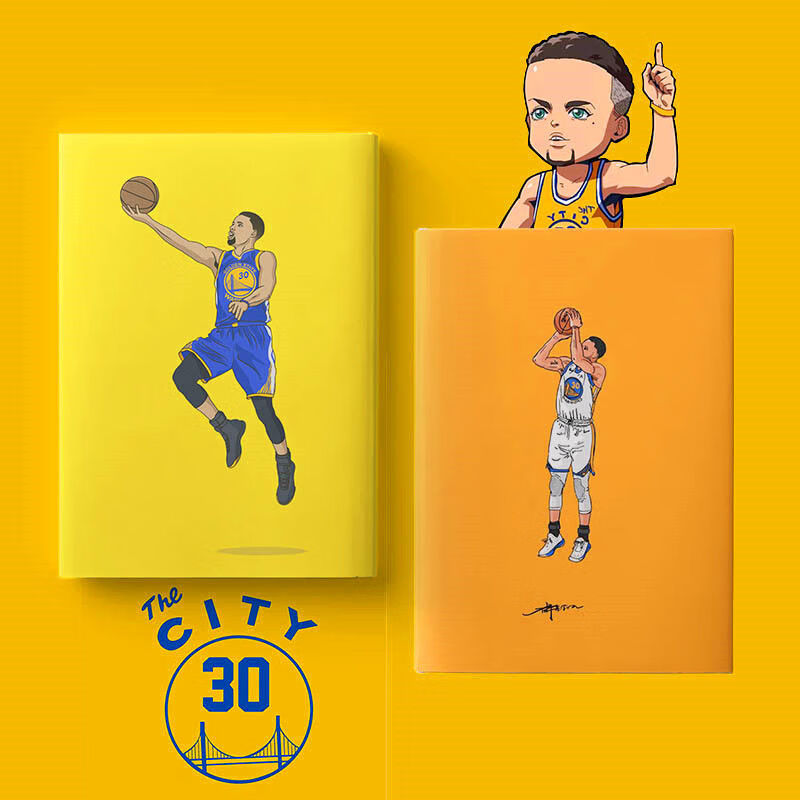 【库蜜】篮球迷斯蒂芬库里NBA周边厚笔记本子大记事本学生文具记事本A5 klb01 96张192页