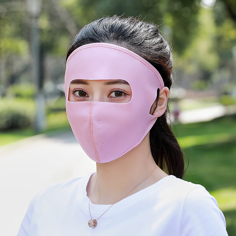绿野客骑车防晒面罩护额头全包遮脸遮阳全脸开车防晒口罩女 蒙面口罩1