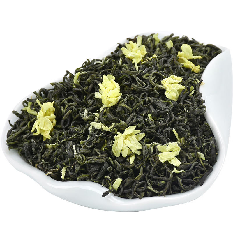 2020新茶炒花飘雪特级花茶叶四川茉莉花茶花毛峰浓香散装500g耐泡
