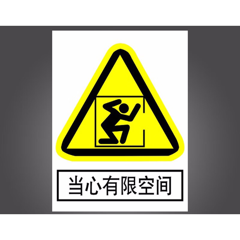 受限空间警示标识周知卡禁止进入标志牌定制 【pvc板】当心有限空间