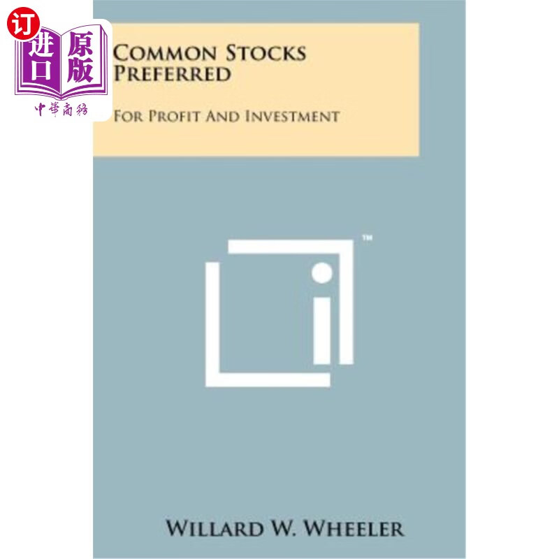 海外直订common stocks preferred: for profit and investment 优先