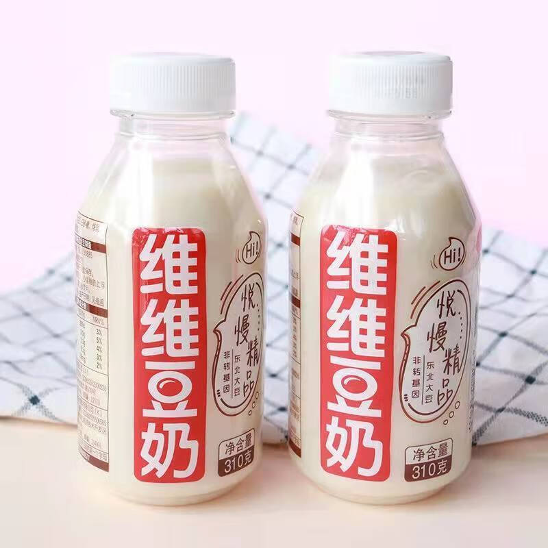 维维悦慢精品豆奶310g瓶装大豆植物蛋白饮料整箱昌隆福记 整箱超值装