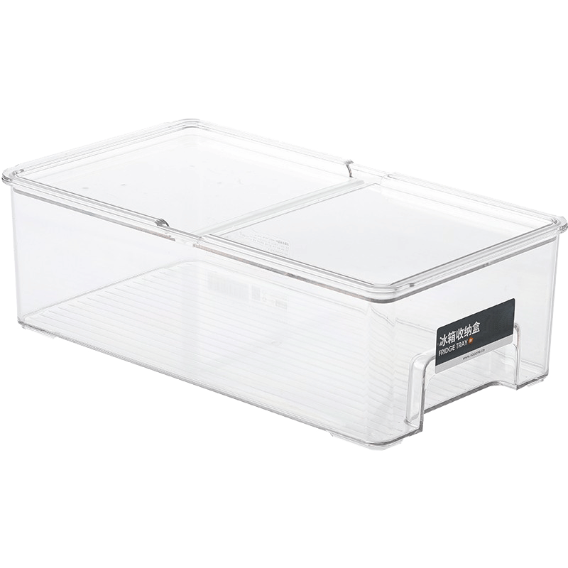 菊之叶 日本冰箱收纳盒抽屉式母乳冷冻保鲜盒整理厨房食品储物盒食材收纳 6L带盖M号1个装