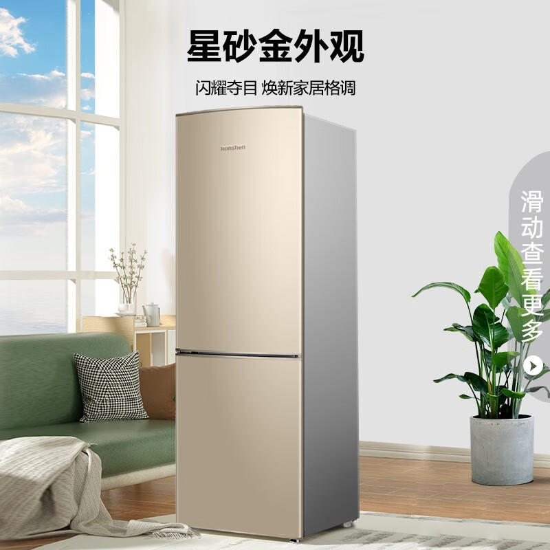 容声(Ronshen)175升双门两门小冰箱家用小型节能租房宿舍实用小巧不占地双温区保鲜BCD-175D16D自动低温补偿